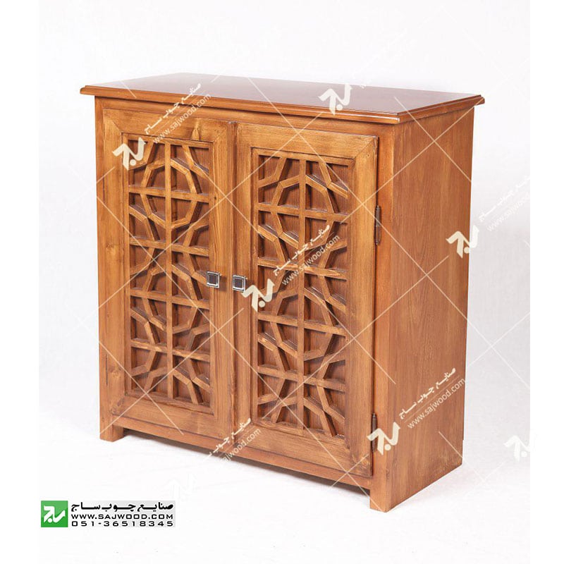 جاکفشی چوبی سنتی گره چینی مشبک