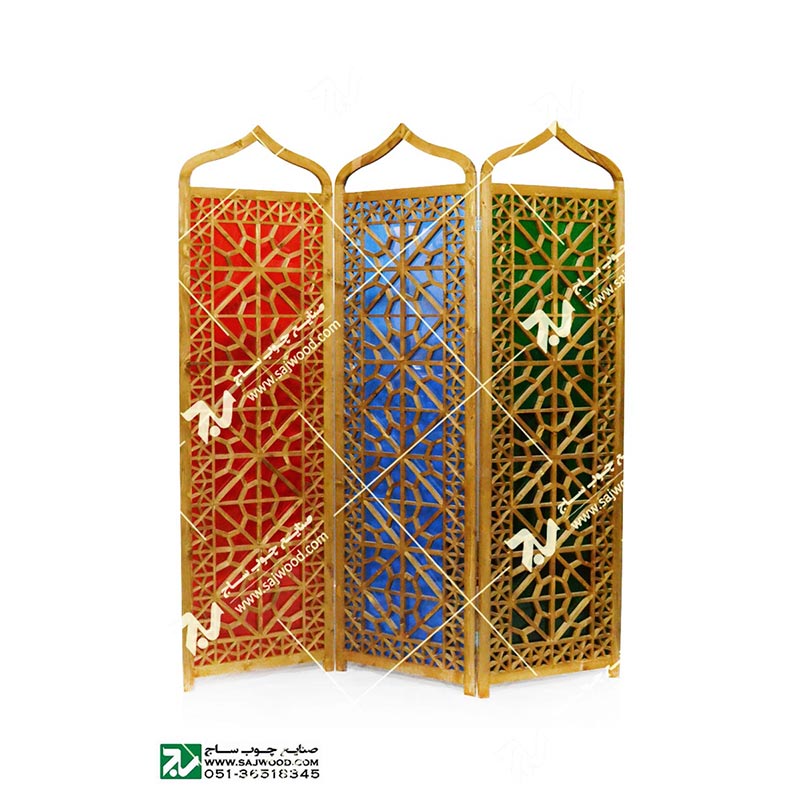 پارتیشن،پاراوان چوبی سنتی مشبک گره چینی شیشه رنگی ارسی فروش،قیمت،ساخت