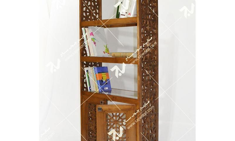 کتابخانه ویترین گنجه چوبی سنتی گره چینی مشبک خرید،قیمت،فروش انواع گنجه