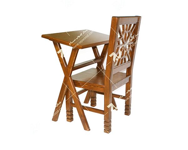 میز و صندلی تحریر و نماز چوبی سنتی مشبک فروش و قیمت میز و صندلی نماز