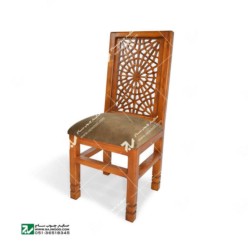 صندلی کلاسیک (ناهارخوری ، مبلمان) چوبی سنتی مشبک – سمن کد ۳۲۳