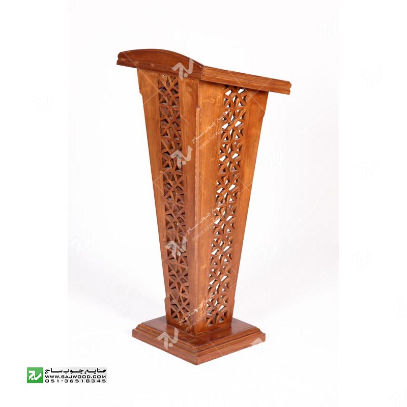 میز تریبون سخنرانی چوبی مشبک گره چینی فروش انواع میز سخنرانی و تریبون