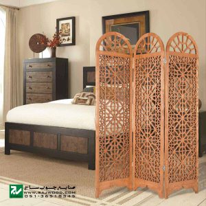پاراوان دستساز چوب ، پارتیشن متحرک صنایع چوب ساج مدل 504