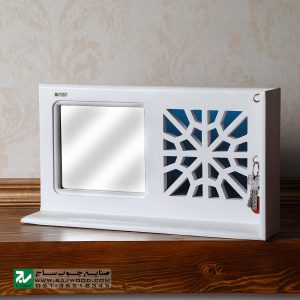 جا کلیدی و شلف دیواری چوبی صنایع چوب ساج مدل 612